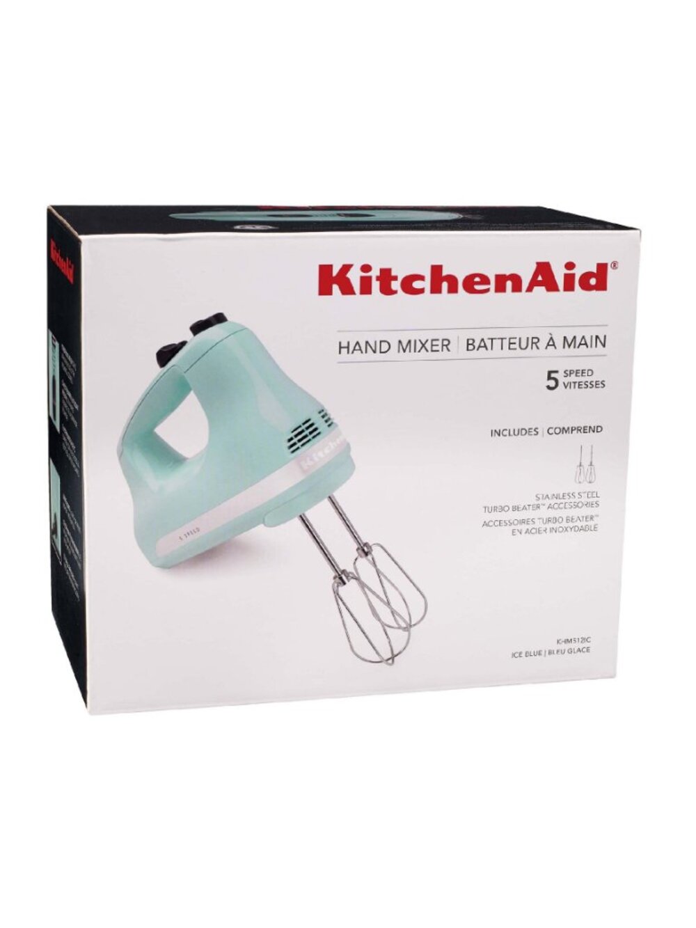 new in box KitchenAid ICE Ultra Power 5-Speed Hand Mixer - Model KHM512IC
